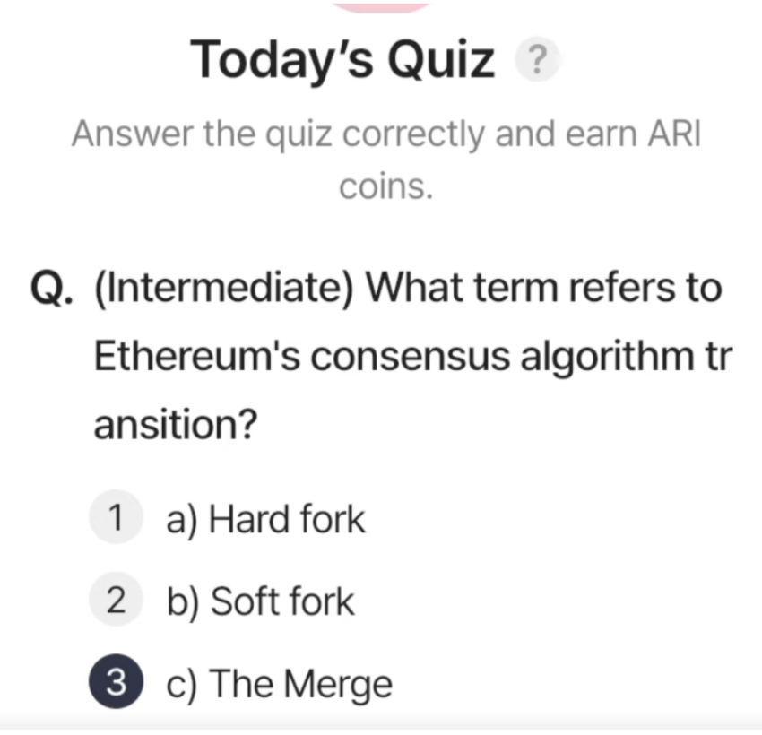 ARI Wallet Daily Quiz Answer 29 May 2025 (AriChain)
